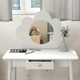 image 8 of AIYAPLAY Kids Dressing Table with Mirror, Stool, Drawer, Cloud Design, White | White