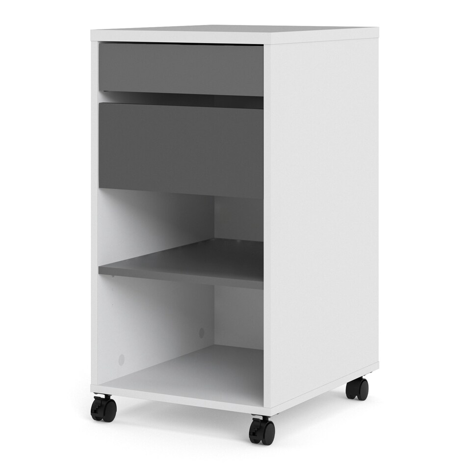 image 1 of Function Plus Mobile File Cabinet 2 Drawers 1 shelf