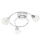 image 4 of ValueLights Astley 3 Way Chrome Swirl Ceiling Light & Bulb