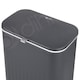 image 2 of Dihl 9 Litre Hanging Trash Bin with Lid, Wall Mounted Garbage Can Kitchen Compost Bin, Plastic Rubbish Bin Wastebasket for Cupboard, Cabinet Door, Bathroom, Bedroom, Offices - Anthracite/Grey | Grey