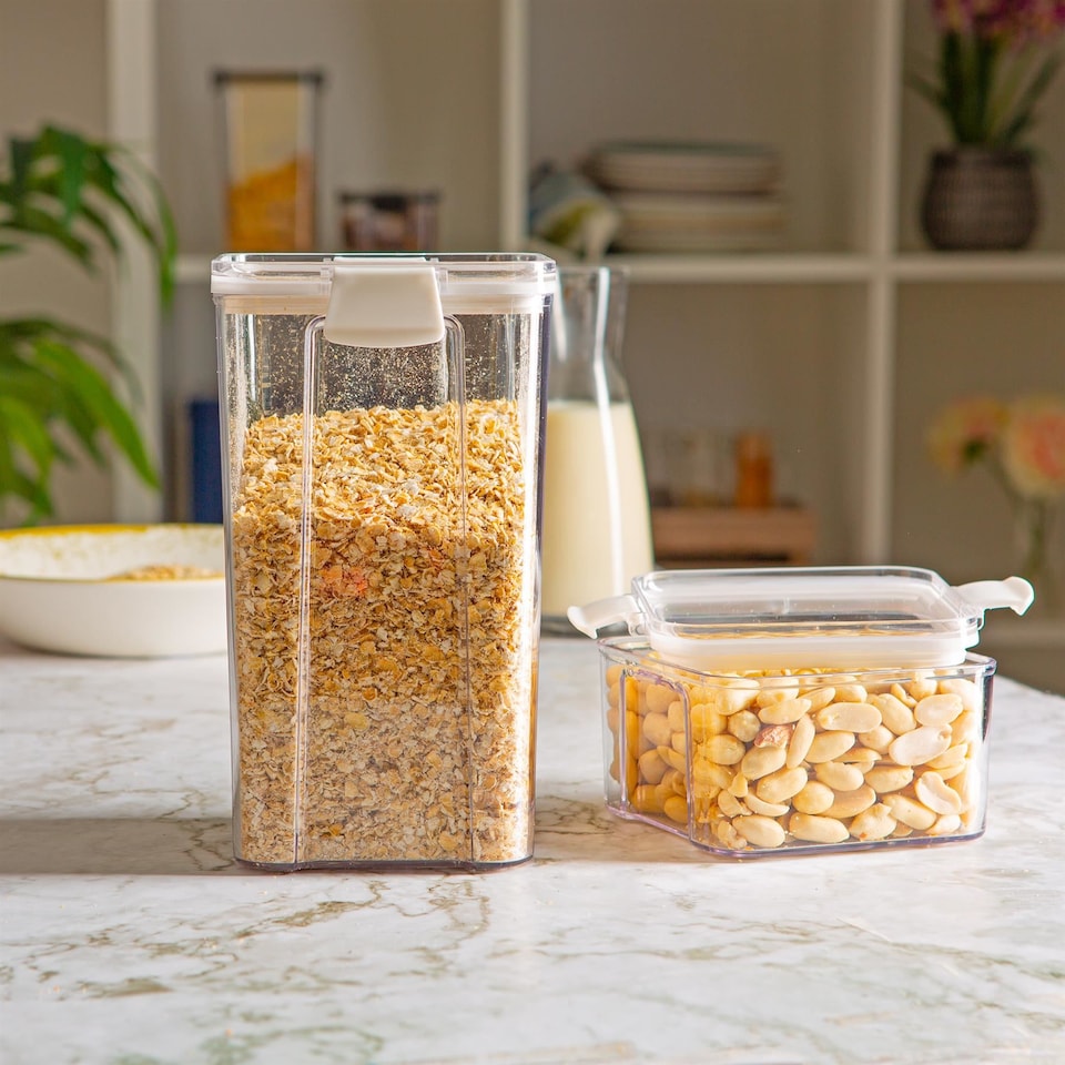 image 1 of Argon Tableware 6 Piece Food Storage Containers Set - 4 Sizes - White