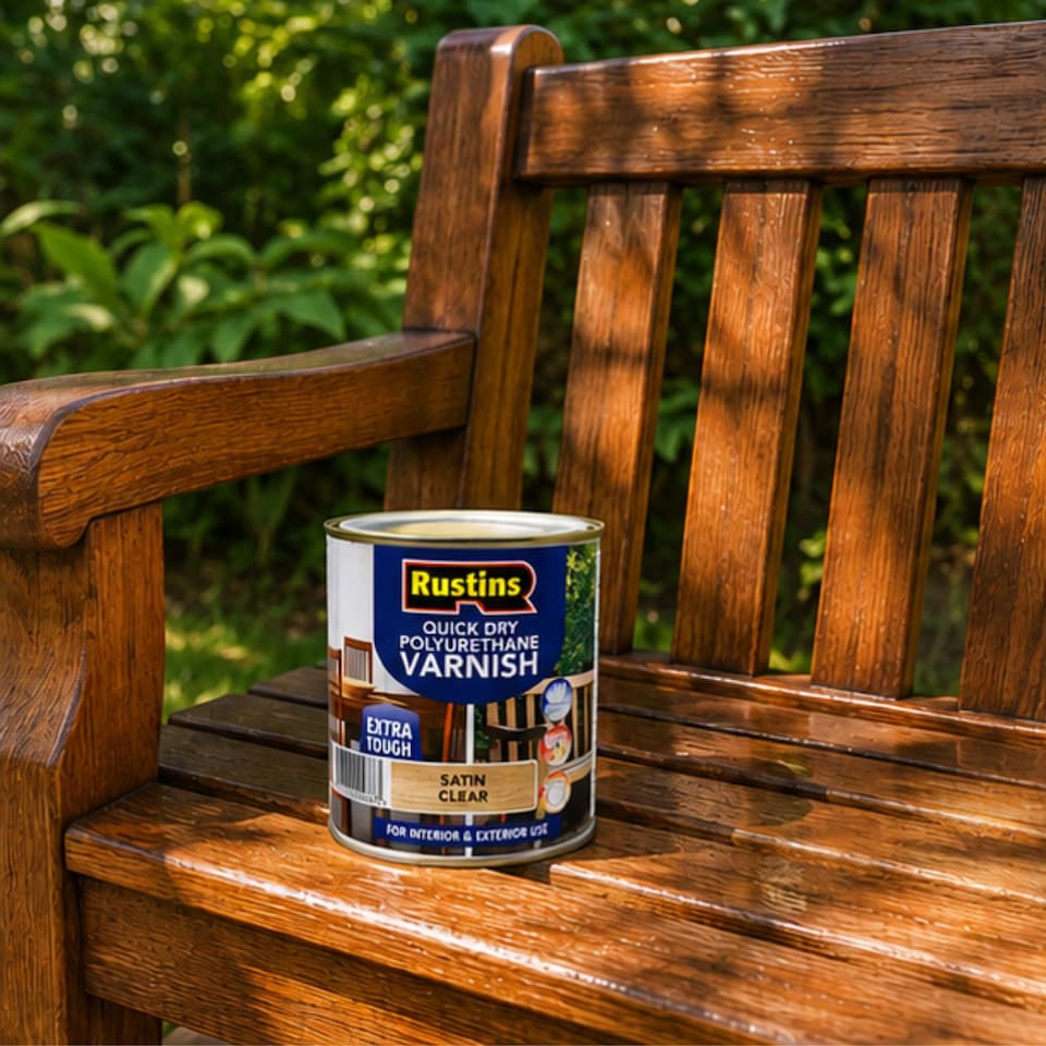 image 1 of Rustins Quick Drying Polyurethane Varnish Satin Clear 250ml | Clear | Clear | 250ml | 1