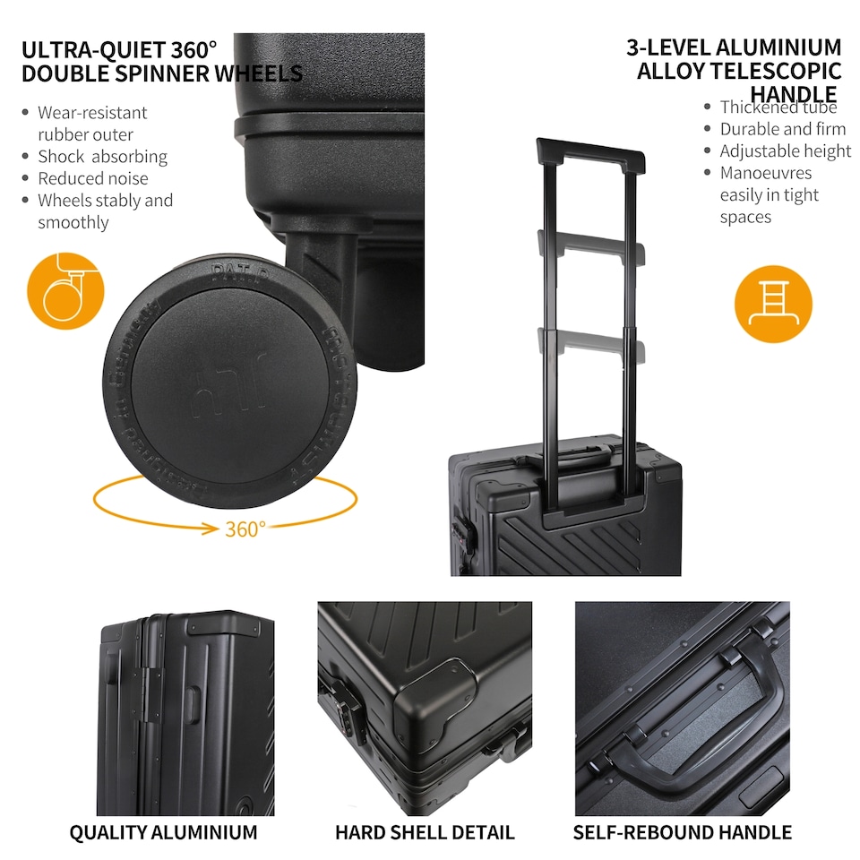 image 1 of Zipperless Suitcase Set, PC Hard Shell, Small & Medium, TSA Lock