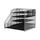 image 4 of Living and Home 5-Tier Multifunctional Desktop Organizer with Vertical File Sorters | Black