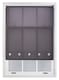 image 2 of FURNISHED Daylight Roller Blind Made to Measure with Chome Round Eyelets | Grey | Dark Grey | (W) 210cm x (L) 210cm