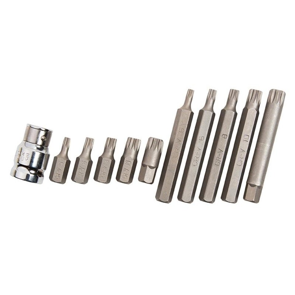 Bluespot Tools Spline Bit Set, 11 Piece - Multi Colour - One Size