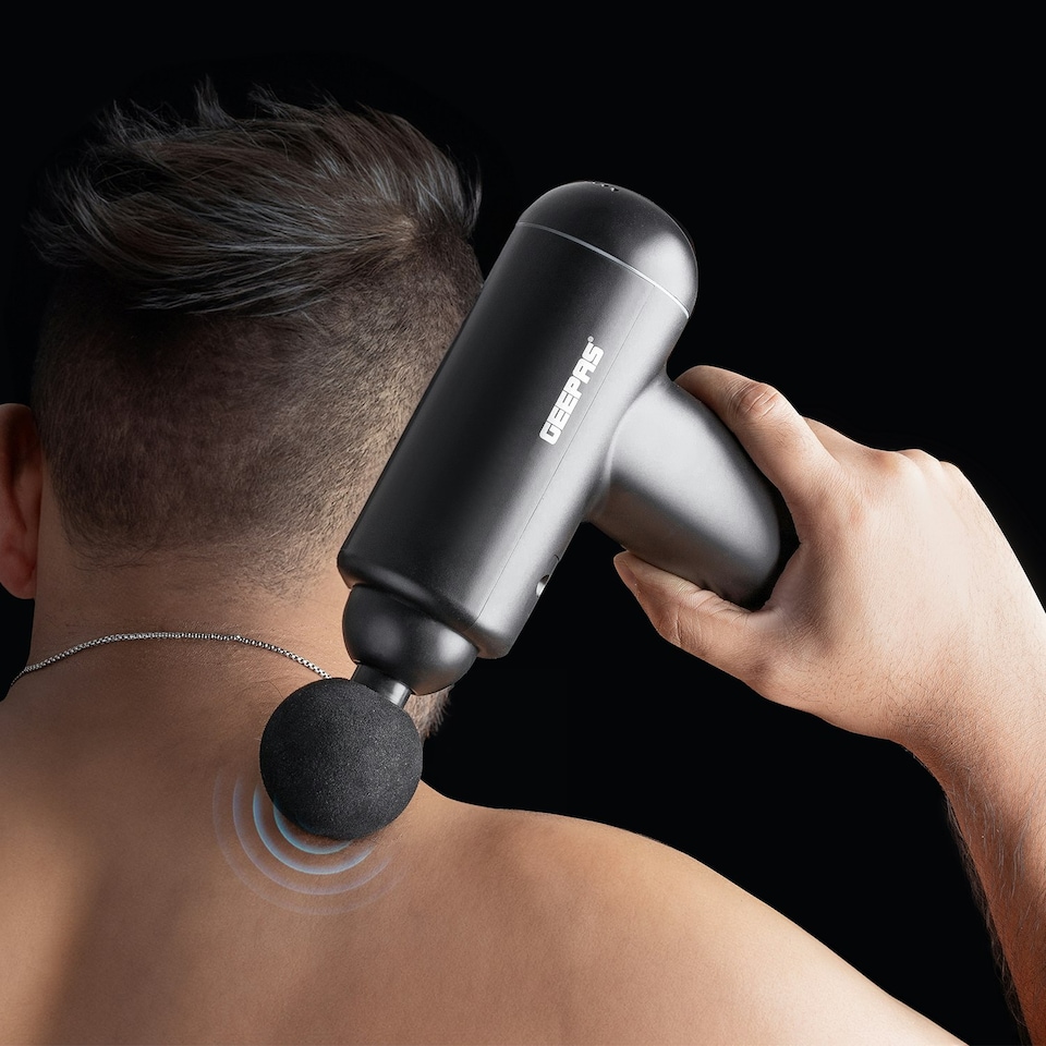 image 1 of GEEPAS 4-in-1 Cordless Handheld Muscle Massager