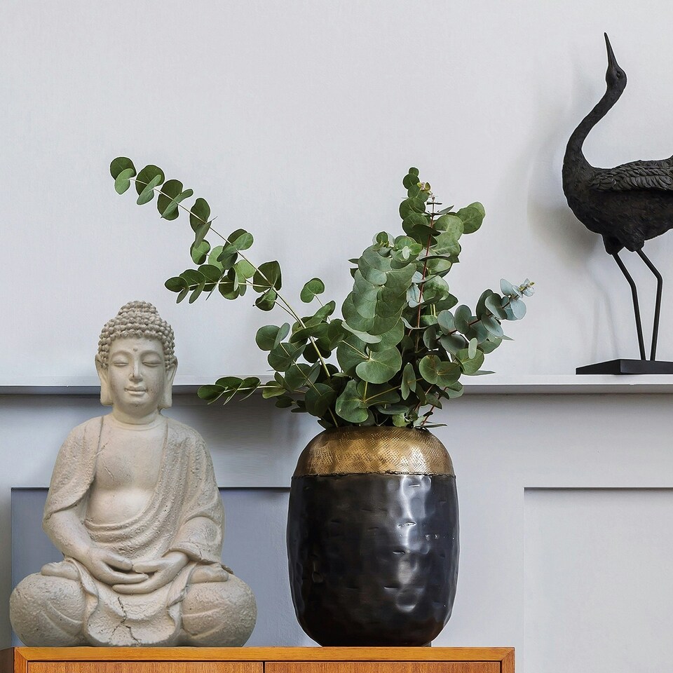 image 1 of Sitting in Meditation Buddha Brown Indoor and Outdoor Statue&nbsp;L30 W24 H41 cm