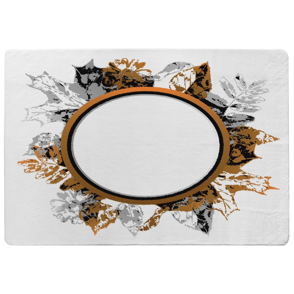image 1 of Paint Print Autumn Decoration Designer Rug | Multi