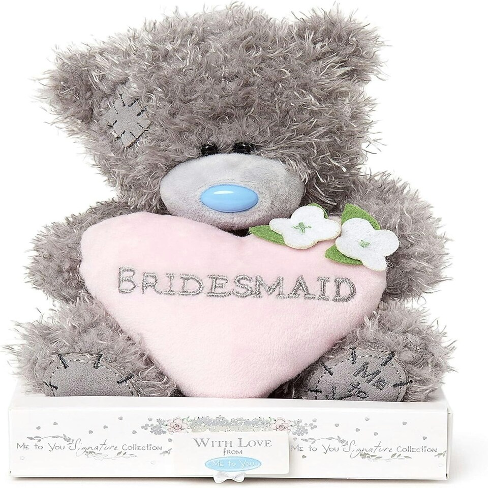 image 1 of Bridesmaid Love Heart Tatty Teddy Bear