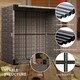 image 5 of Outsunny Outdoor Coffee Table with Glass Top, Rattan Side Table 