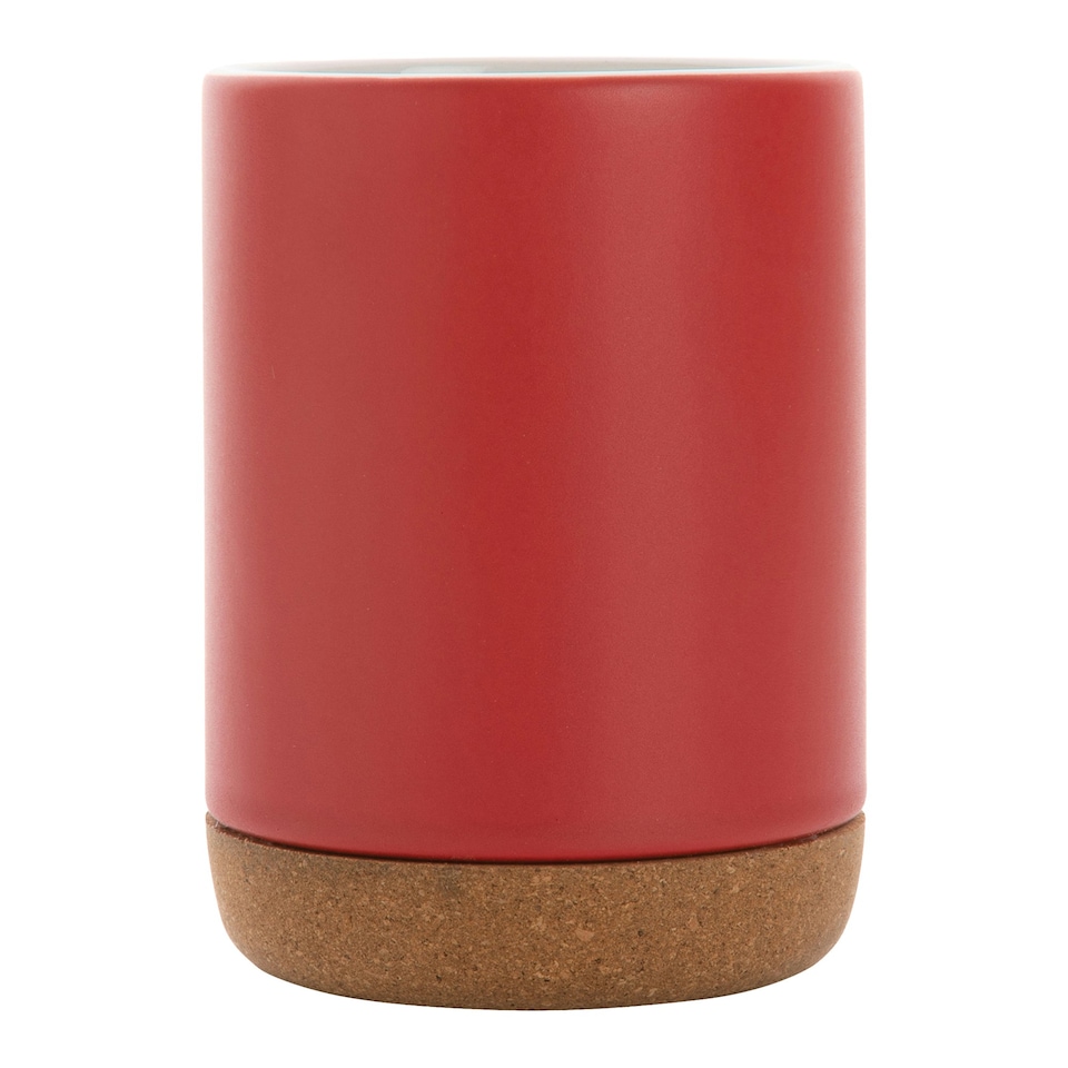 image 1 of XD Collection Cork Ceramic 280ml Mug - Red/White - One Size