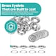 image 7 of 30mm Brass Eyelets with Washers for Arts & DIY Projects - 10 Pcs