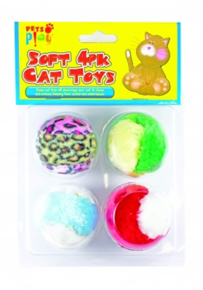 image 1 of Pack of 12 Soft Cat Toys