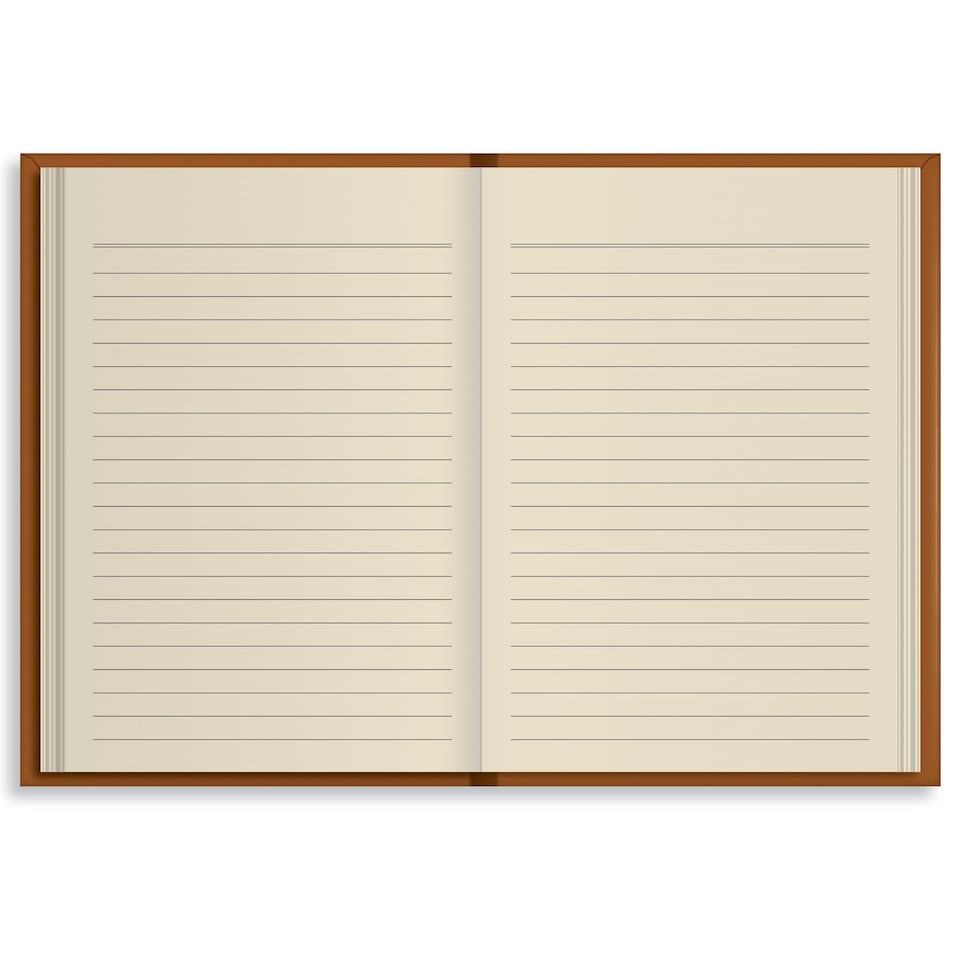 image 1 of Rhino 160 Page 7mm Lined Soft Touch Flexiback Notebook A5 Tan