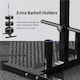 image 6 of Yaheetech Weight Plate Storage with 2 Barbell Bar Holders Black