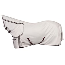 Weatherbeeta Hybrid Seasons Combo Neck Horse Fly Rug - White/Maroon - 7´