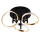 image 3 of Modern Adjustable Gold Halo Rings LED Ceiling Light Fitting with Mat Black Base | Gold