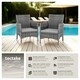 image 2 of Garden Chair Nantes Set of 2 - weather and UV-resistant, 2 sets of cushion covers | Grey | grey/light grey | 2