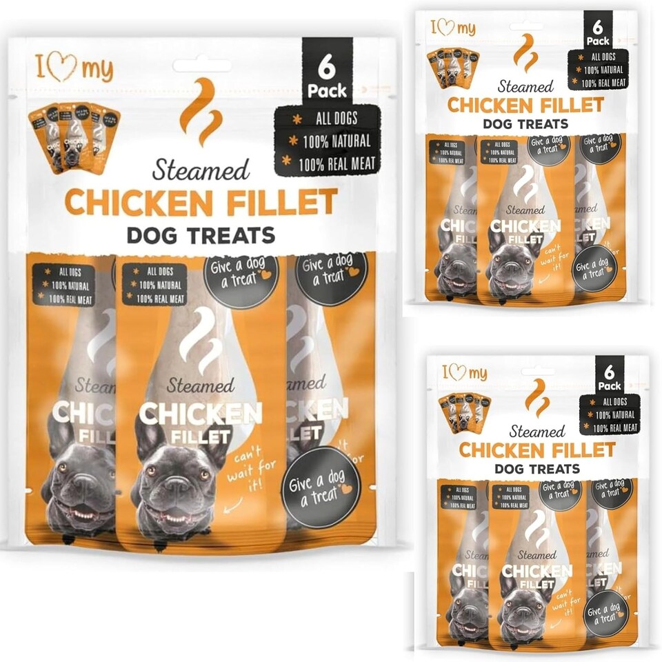Steamed Steamed Fillets 100 Cooked Individually Wrapped High Protein Topper Grain Free Chicken pet food packaging