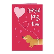 Love You Long Time Valentines Card with Envelope