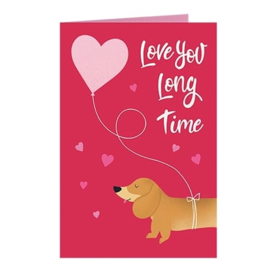 Love You Long Time Valentines Card with Envelope