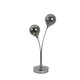 image 2 of Bungo 2 Light Polished Chrome & Smoked Glass Table Lamp