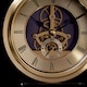 image 3 of Wm.Widdop Round Skeleton Clock on Base Gold