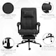 image 6 of Vinsetto Office Chair with Adjustable Height, Wheels, Footrest, Black