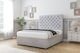 image 3 of Sloomy Mayfair Silver Naples Divan Bed Base 2 Drawers Same Side With 54 Inch Floor Standing Headboard | Silver | Silver | Small Double | 1