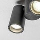 image 4 of CGC LUP Black 2-Head Adjustable GU10 Ceiling and Wall Spotlight | Black | Black | height: 11.5 cm, width: 17.5 cm, spotlight width: 5.6