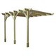 image 2 of Wall Mounted Premium Pergola 3 Post - L480 x W480 x H270 cm - Light Green