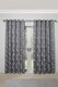 image 2 of Meadows Lined Eyelet Jacquard Curtains 228cm x 228cm Silver | Grey | Grey