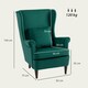 image 7 of HOMCOM Wingback Chair, Modern Accent Chair for Living Room Bedroom Green