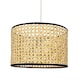 image 2 of Set of 2 Kona - Natural Rattan 25 cm Easy Fit Pendant Shades | Cream | Medium | 2