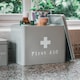 image 4 of Harbour Housewares Vintage Metal First Aid Box - 28cm - Grey | Grey | Grey | 1