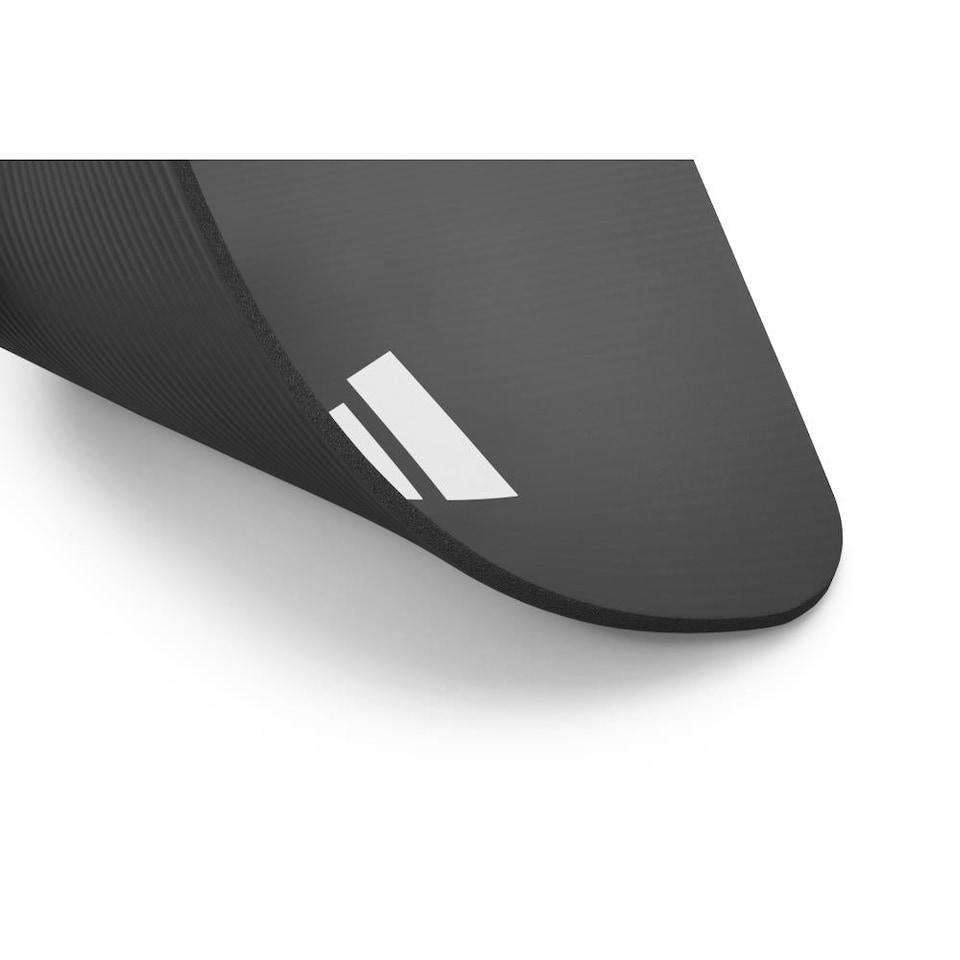 image 1 of Adidas 10mm NBR Fitness Mat, 183 x 61 cm, Anti-Slip with Elastic Carry Strap | Multi | Black | 183 (L) x 61 (W) x 1 (H) cm