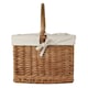 image 1 of Deluxe Butchers White Lined Wicker Basket | White | White