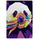 image 1 of Colorful pop art of Panda (Rug) Purple | M