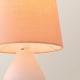 image 5 of ValueLights Arlo Pair of Rose Pink Ceramic Table Lamps with Pink Shades & Bulbs | Pink