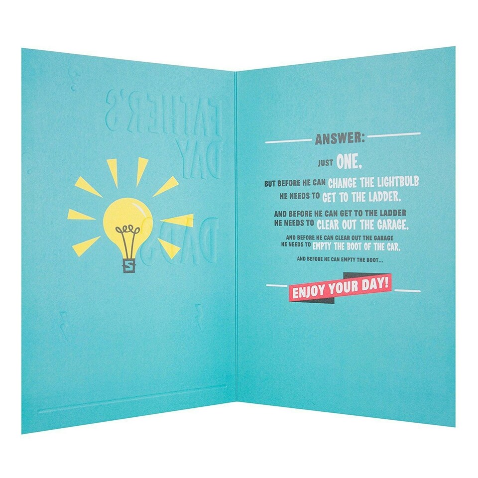 image 1 of Hallmark Dad Father's Day Card 'Riddle' Medium