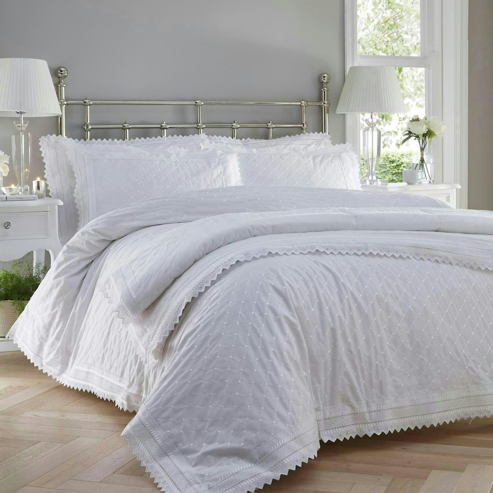 image 1 of Balmoral White Bedspread Set