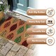 image 4 of Marco Paul Multicoloured Autumn Leaves Coir Doormat 75x45cm Seasonal Entrance Mat