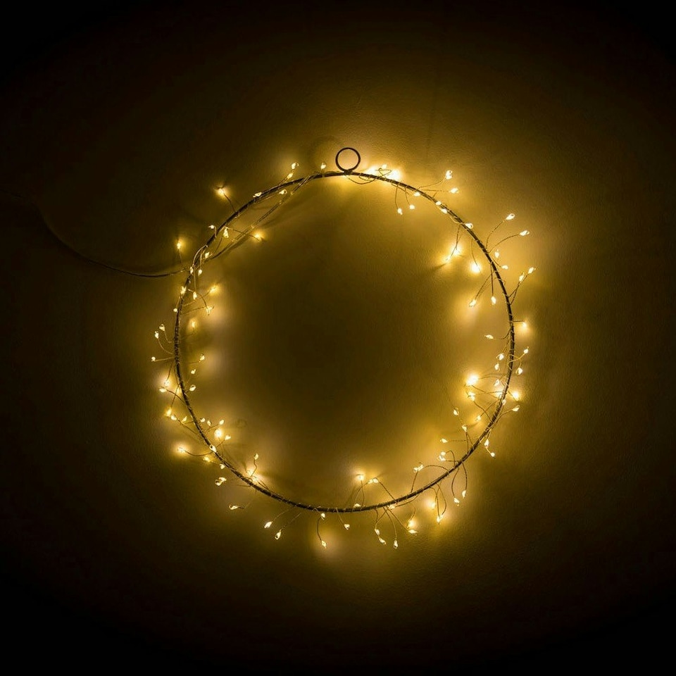 image 1 of ValueLights Firecracker Hoop White Outdoor Wall Light