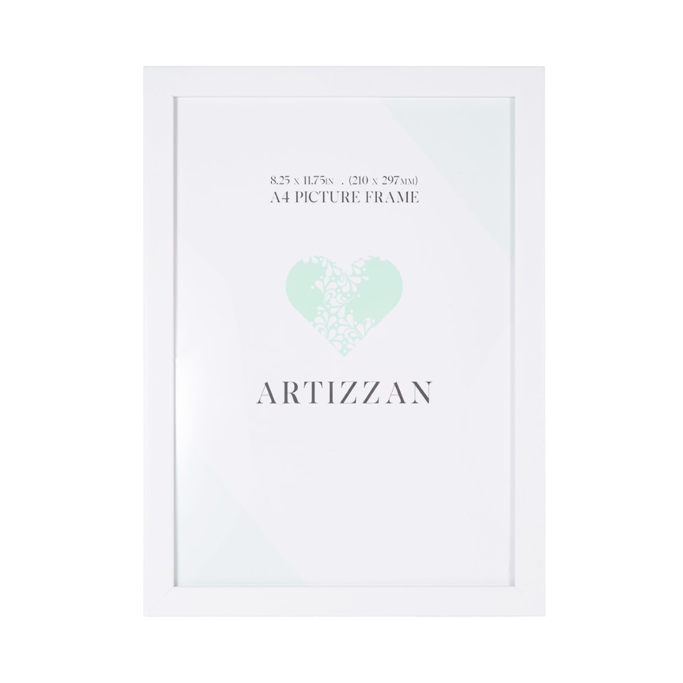 image 1 of Modern and Chic Mat White Wood Effect A4 Certificate Frame for Wall or Table | White | M