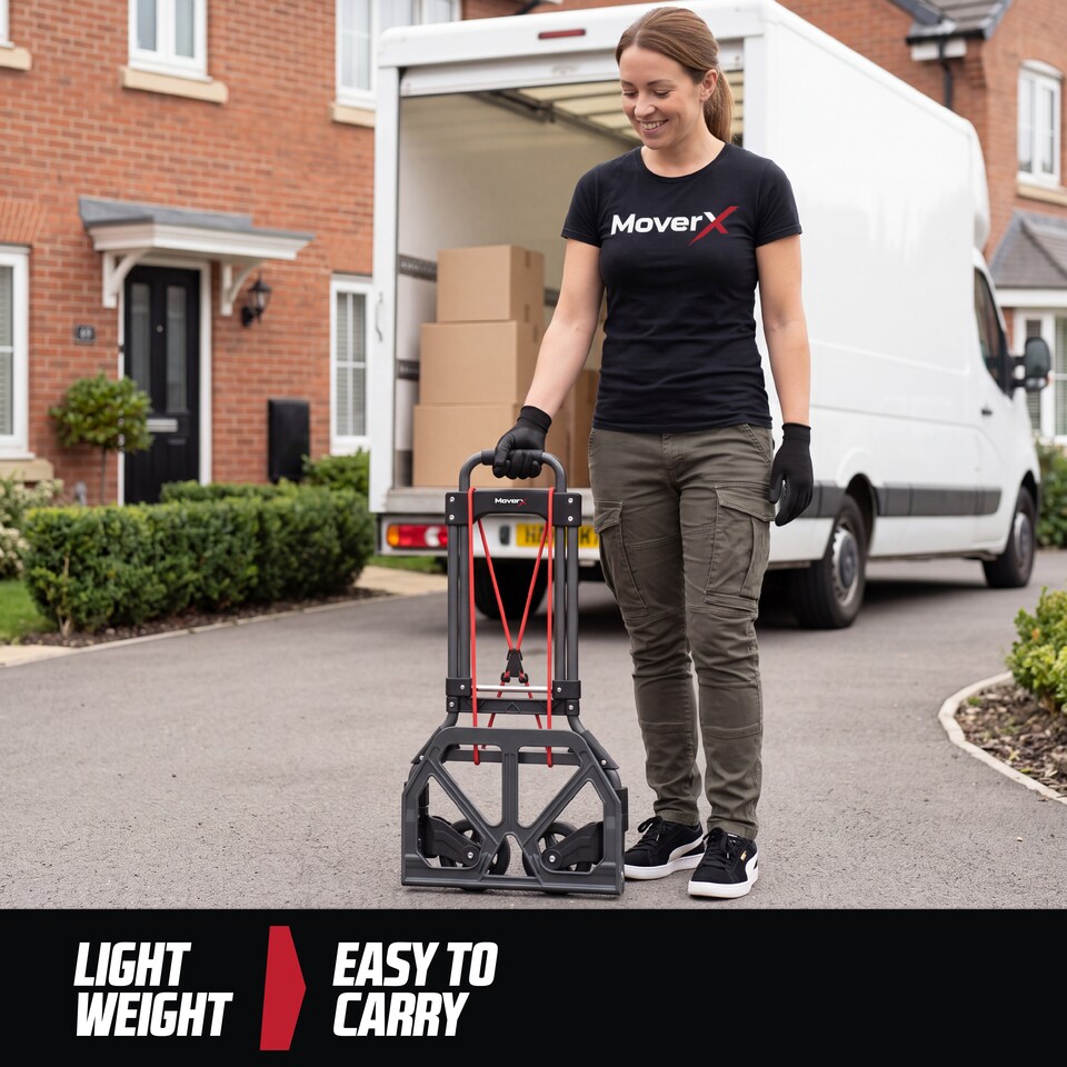 image 1 of MoverX 85kg Folding Aluminium Sack Truck / Hand Truck Trolley, Lightweight Telescopic