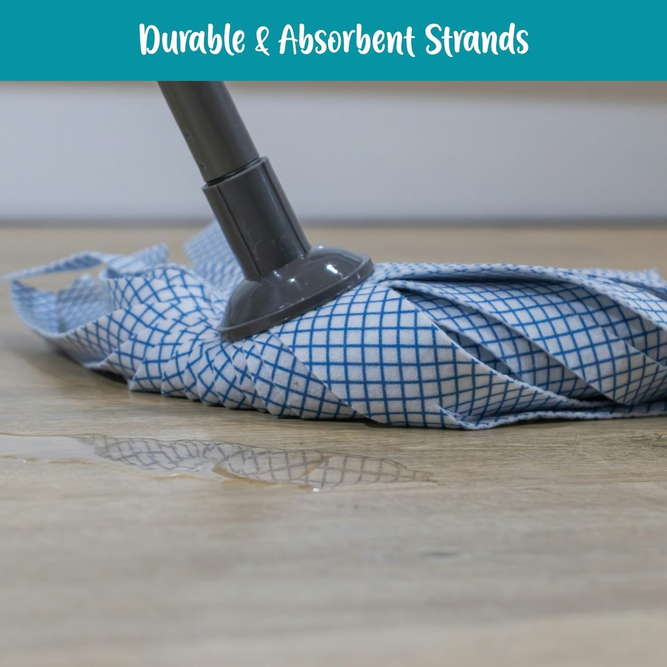 image 1 of JVL Super-Absorbent Lightweight Synthetic Floor Mop, Grey