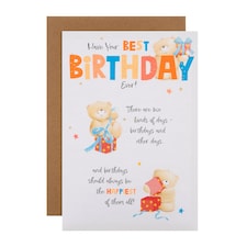 Hallmark Best Birthday Ever Card - Forever Friends Gifts Design