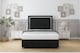 image 1 of Sloomy Boston Chrome Black Plush Divan Bed With Mattress 2 Drawers Right Side With 54" Floor Standing Headboard & 12" Matching Footboard 5' King | Black | Black | King | 1