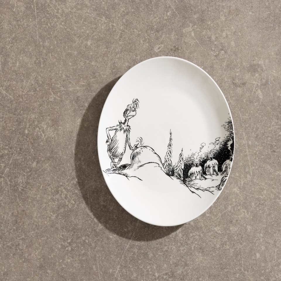 image 1 of The Grinch Classic Illustrated 12 Piece Dinner Set